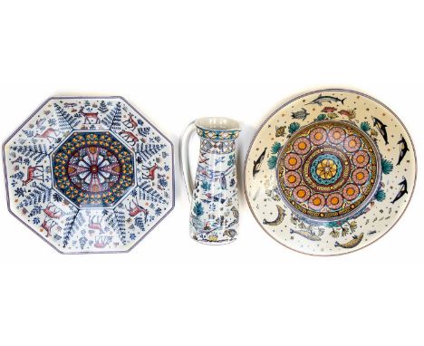 Russell Coates for Spode, Natural World series, the Dolphin bowl (118 of 750) boxed; together with boxed Tudor jug (80 of 750