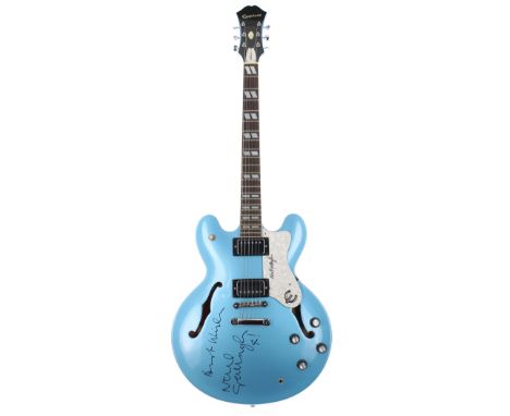 Noel Gallagher (Oasis) - autographed 1997 Epiphone Supernova electric guitar,&nbsp;ser. no. R97P0550, Manchester City blue fi