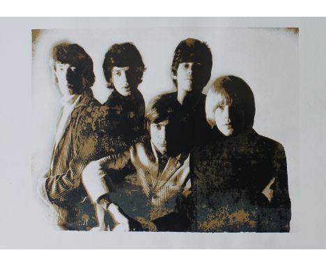 The Rolling Stones - group shot&nbsp;by Gered Mankowitz at Masons Yard, London, multicolour silkscreen print, printed by Bob 