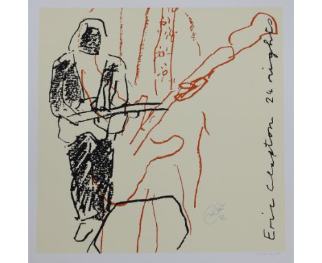 Eric Clapton and Peter Blake - autographed silk screen print of the '24 Nights' album cover, designed by Wherefore Art?, prin