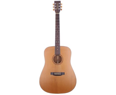 Tanglewood Dreadnought acoustic guitar, made in Korea;&nbsp;Back and sides: mahogany; Top: natural; Neck: mahogany; Fretboard