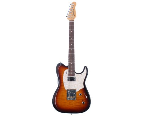 2018 Godin Stadium 59 electric guitar, made in Canada/USA; Body: vintage sunburst finish; Neck: maple; Fretboard: rosewood; F