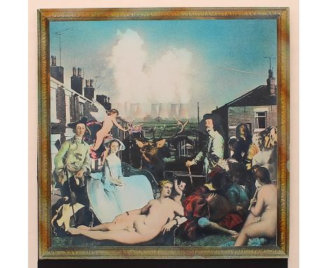 Electric Light Orchestra - original collaged artwork for the front cover of the band's 1983 album 'Secret Messages'; together