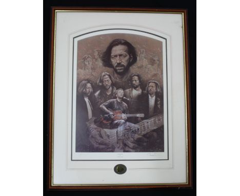 Eric Clapton - Stephen Doig 'Slow Hand' limited edition print, number 11/950,&nbsp;signed by the artist to the bottom right a