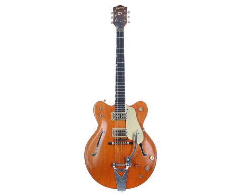 1964 Gretsch 6120 Chet Atkins Nashville hollow body electric guitar, made in USA, ser. no. 6xxx0; Body: orange finish, light 