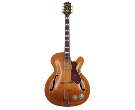 Epiphone&nbsp;Zephyr Deluxe electric guitar, made in USA, circa 1949; Body: natural finish, light checking throughout, minor 