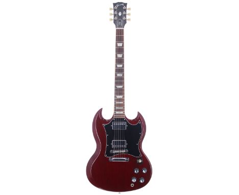 1996 Gibson SG Standard electric guitar, made in USA; Body: cherry finish, minor light dings; Neck: good; Fretboard: rosewood