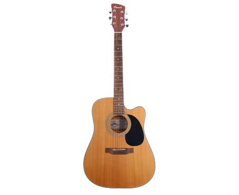 Charvel/Jackson 550CE electro-acoustic guitar, made in Korea;&nbsp;Back and sides: mahogany, minor scuffs; Top: natural spruc
