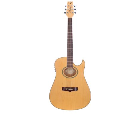 1992 Vantage VS-40CEM electro-acoustic guitar, made in Korea; Body: natural finish; Neck: maple; Fretboard: rosewood; Frets: 