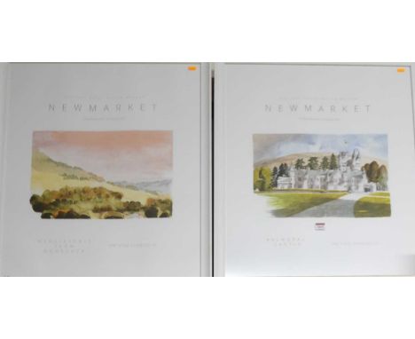 HM King Charles III - Pair; Balmoral Castle and Wensleydale from Moorcock, poster prints for the National Horseracing Museum 