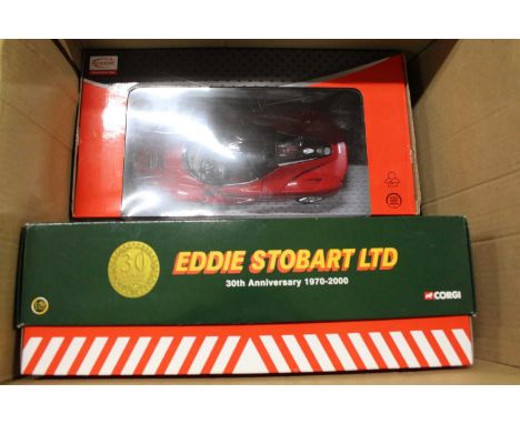 A Corgi 1:50 scale Eddie Stobart limited edition 30th Anniversary boxed haulage set; together with a Rastar 1:14 scale radio-
