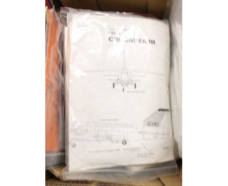 A Walsh Models / Air Model Products and other 1:72 and 1:44 scale bagged plastic aircraft kits (unused, most with instruction