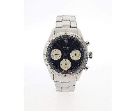A rare Rolex 6239 Daytona Cosmograph Paul Newman wristwatch. This exciting and rare model has serial number 1083449, from 196