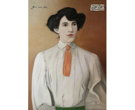 Portrait of Margaret Williams, daughter of Thomas Williams of Pencoed Castle, oil on panel, initialled B.T.B. bottom right, m