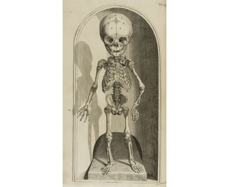 Manget (Jean Jacques) Theatrum anatomicum, 2 vol., first edition, vol.1 with half-title, titles with engraved vignette of a d