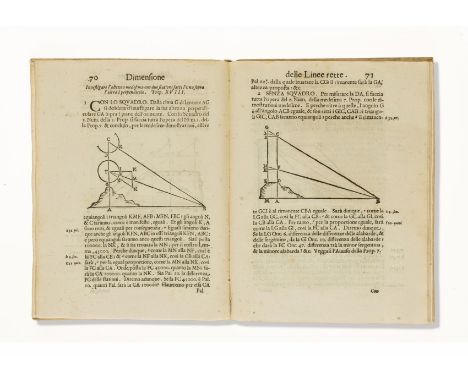 Coastal Navigation.- Veglia (Piero Dionigio) Della Dimensione delle Linee Rette, only edition, title with woodcut device, woo