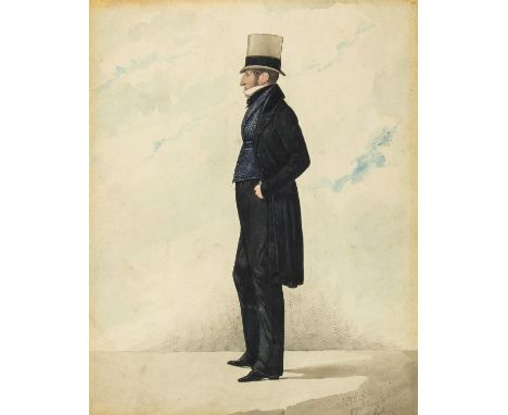 Dighton (Richard, artist and youngest son of Robert Dighton, 1796-1880) Four original full-length portraits or character stud