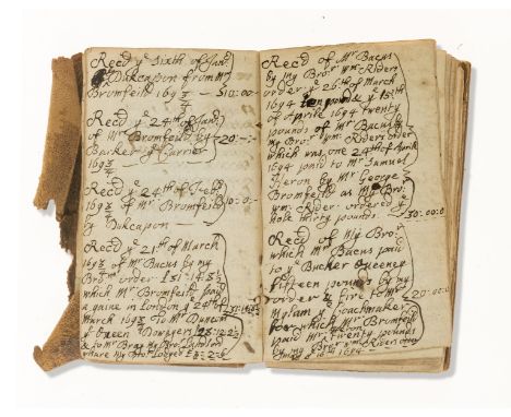 NO RESERVE Account book.- [Saunders (Richard)], "Cardanus Rider". Riders (1694). British Merlin bedeckt with many delightful 