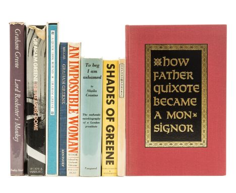 Greene (Graham) How Father Quixote Became a Monsignor, 1980;  A Quick Look Behind, light sunning to spine, slip-case, 1983, o