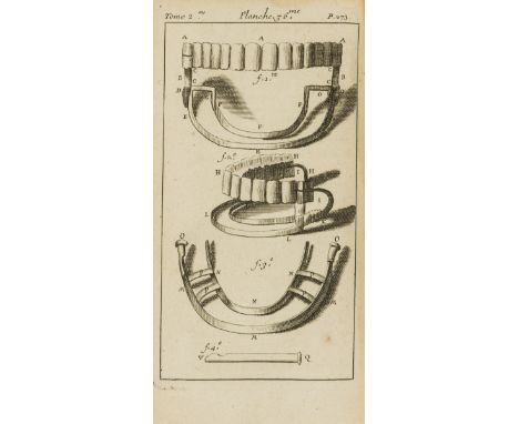 Dentistry.- Fauchard (Pierre) Le Chirurgien Dentiste, ou Traité des Dents, 2 vol., second edition, half-titles, engraved port