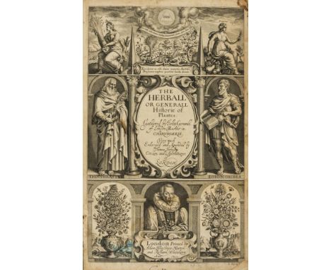 Herbal.- Gerard (John) The Herball or Generall Historie of Plantes, second edition, engraved title, numerous woodcut illustra