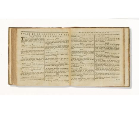 Cricket.- Rules to be Observed by the Players at Cricket, 2pp., in The Sky-Lark: containing a New, Elegant, and much more Num
