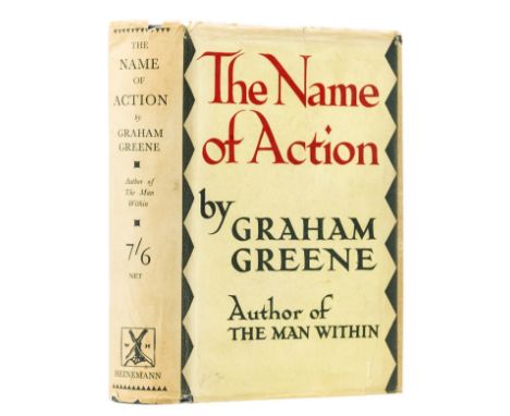 Greene (Graham) The Name of Action, first edition, original cloth slight shelf-lean, first issue dust-jacket with 7/6 to spin