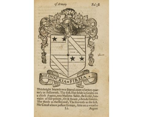 Heraldry.- [Legh (Gerard)] The Accedens of armory, second edition, woodcut pictorial title, numerous woodcut arms and illustr