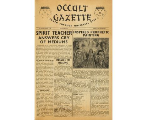 Occultism.- [Spearman-Cook (Gladys)] Occult Gazette. Truth Through Universal Eyes, issue nos. 1-181, a complete run from Sept