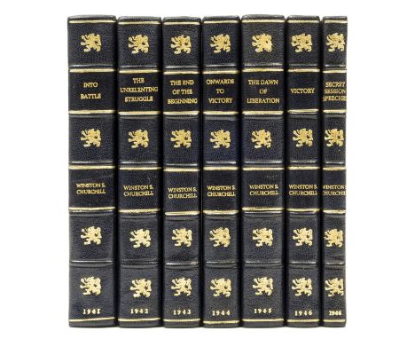 Churchill (Sir Winston Spencer) The War Speeches, 7 vol., comprising: Into Battle; The Unrelenting Struggle; The End of the B