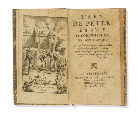 Curiosa.- Flatulence.- [Hurtaut (Pierre Thomas Nicolas)] L'Art de Peter, Essay Théori-Physique et Méthodique, first edition, 