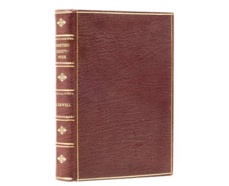 Orwell (George) Nineteen Eighty-Four, first edition, modern burgundy crushed morocco, gilt, original upper cover bound in at 