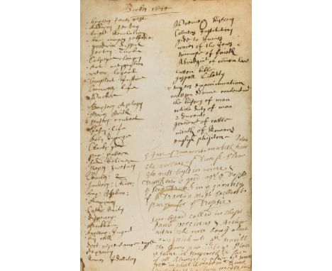 17th century book list.- Gadbury (John) Genethlialogia [grace]; Or, The doctrine of nativities, containing the whole art of d