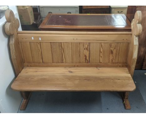 A Victorian pine pew, 110cm h x 132cm wLocation: A4BIf there is no condition report shown, please request