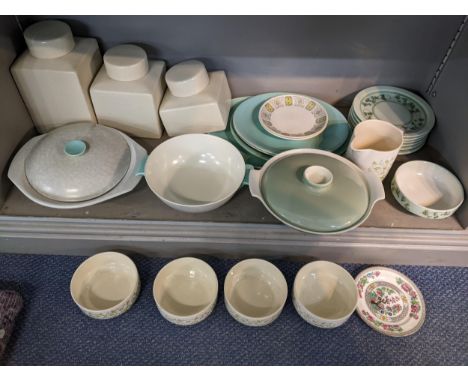 A collection of ceramics to include Rye Iden pottery bowl and side plates, a Poole pottery tureen, Hornsea pottery bowls, jug