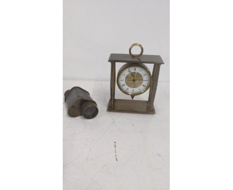 A WW1 military monocular along with Swiza carriage clockLocation: 5-3If there is no condition report, please request.