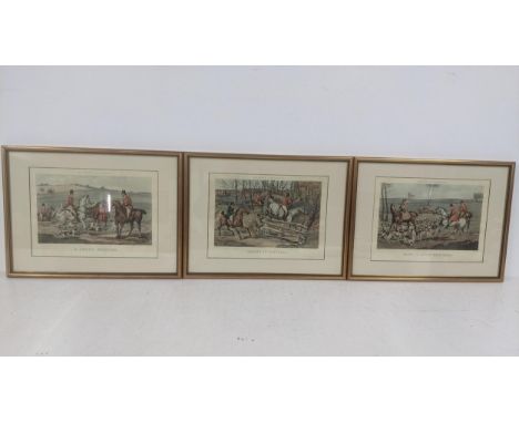 Three hunting related engravings by H Alken, one example titled 'A Cross Meeting'Location:LAF RACKIf there is no condition re