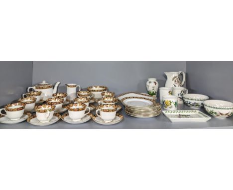 A collection of ceramics to include a Royal Albert Crown china Imari pattern tea set, along with Portmeirion The Botanic Gard