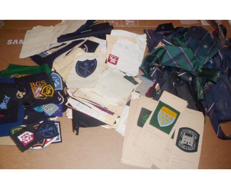 Large assortment of badge manufacturer's master cap and badge samples diversified subjects to include school cricket teams ov