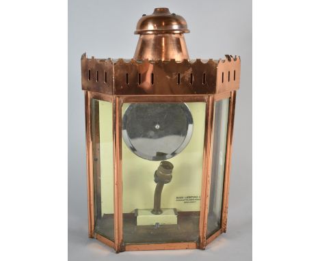 A Copper Wall Mounting Light by Sugg Lighting Ltd, 37cm high 