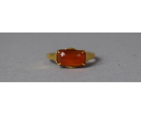 A 22ct Gold and Opal Ring Size L, 2.7g 