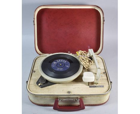 A Mid 20th Century Cased Fidelity Portable Record Player, Working