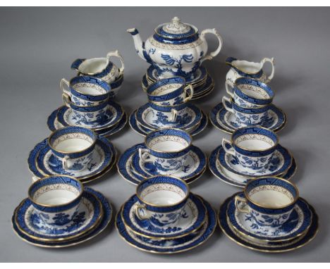 A Booths Real Old Tea Set to Comprise Teapot, Saucers Side Plates, Cups, Milk, Sugar 