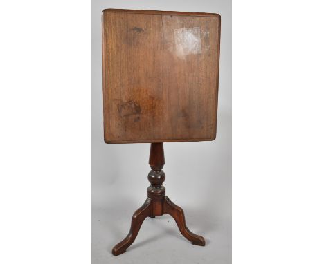 A Late 19th Century Rectangular Snap Top Tripod Table, 55cm Long 