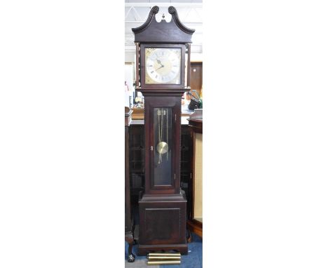 A Mid 20th Century Mahogany Cased Clock by Smallcombe, Essex, No.134 with Three Weight Movement, Swan Neck Cornice to Hood, S