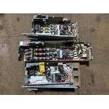 (3) Allen-Bradley MCC Buckets, (1) Size-4 Starter, (2) Size-3 Starters