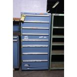 Lista Industrial Storage Cabinet, 8-Drawer, 28-1/2" x 28-1/4" x 59-5/8"