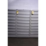 Lista Industrial Storage Cabinet, 9-Drawer, 28-1/2" x 28-1/4" x 59-5/8"