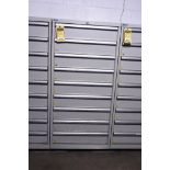Lista Industrial Storage Cabinet, 9-Drawer, 28-1/2" x 28-1/4" x 59-5/8"