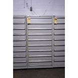 Lista Industrial Storage Cabinet, 9-Drawer, 28-1/2" x 28-1/4" x 59-5/8"